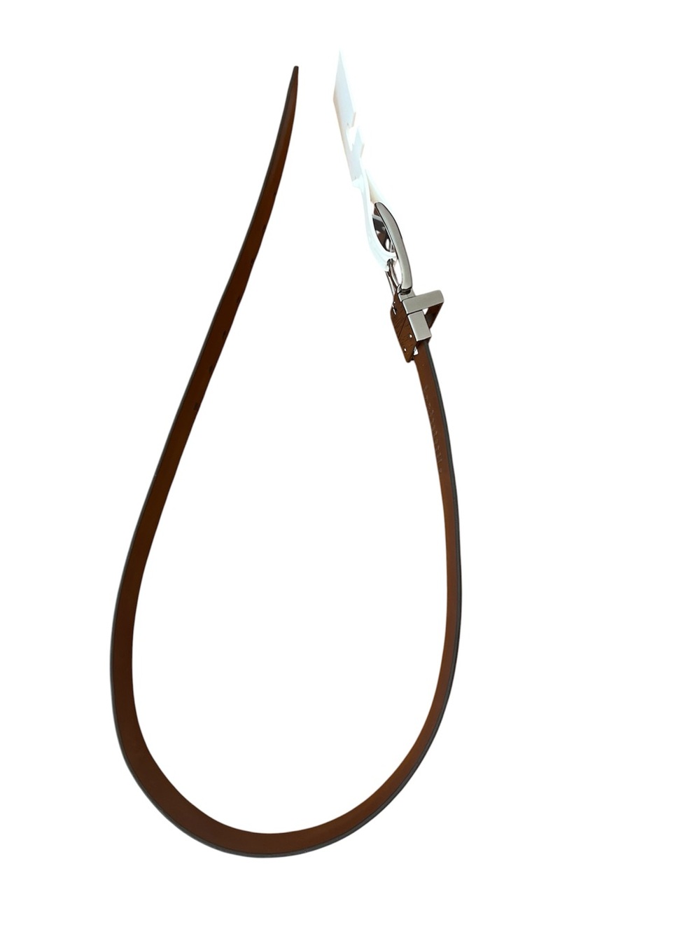 Boys Brown/black reversible Synthetic Leather belt with Silver-Tone Buckle